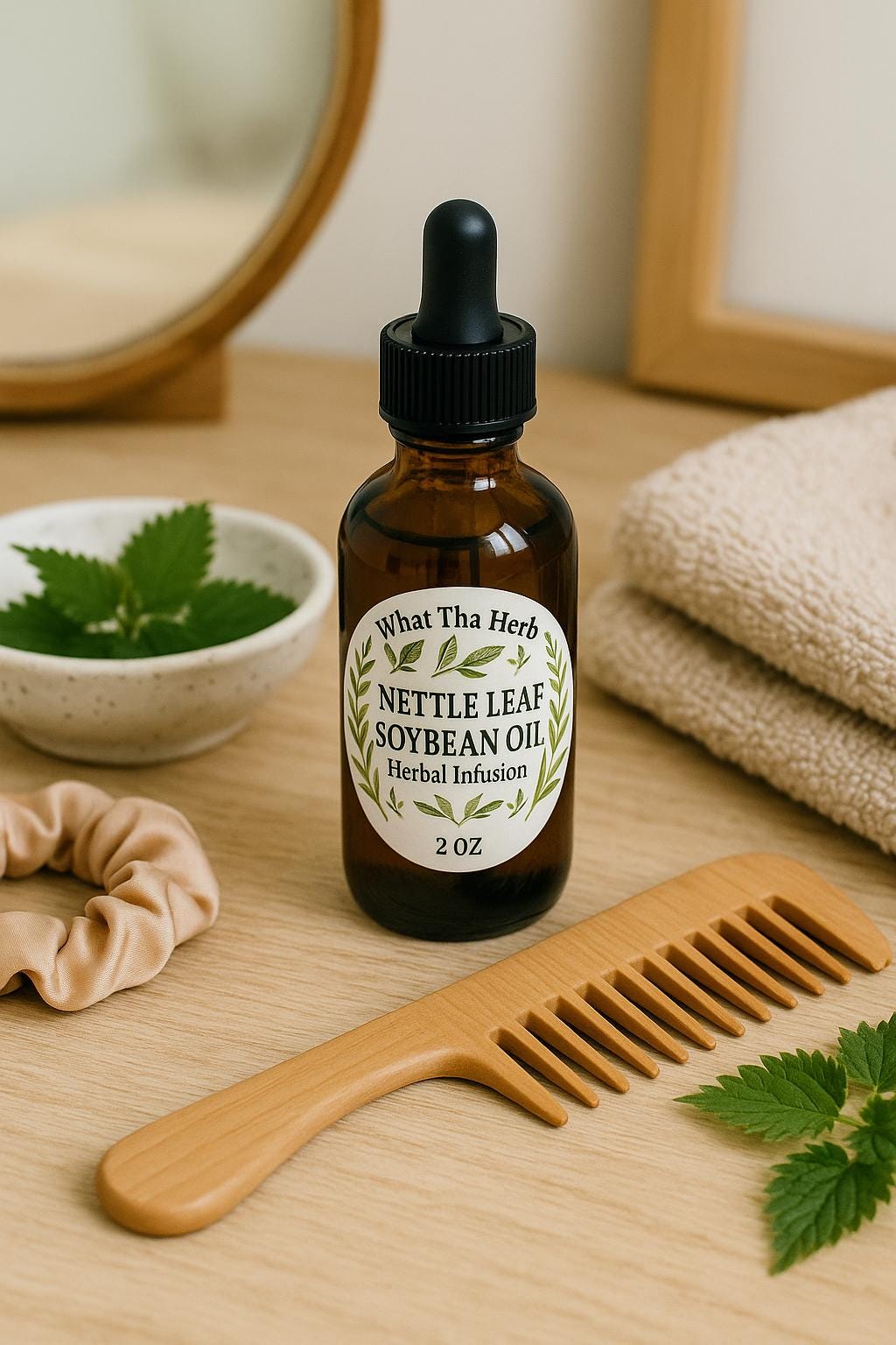 Nettle Leaf Soybean Oil | Herbal Skin & Scalp Nourishment