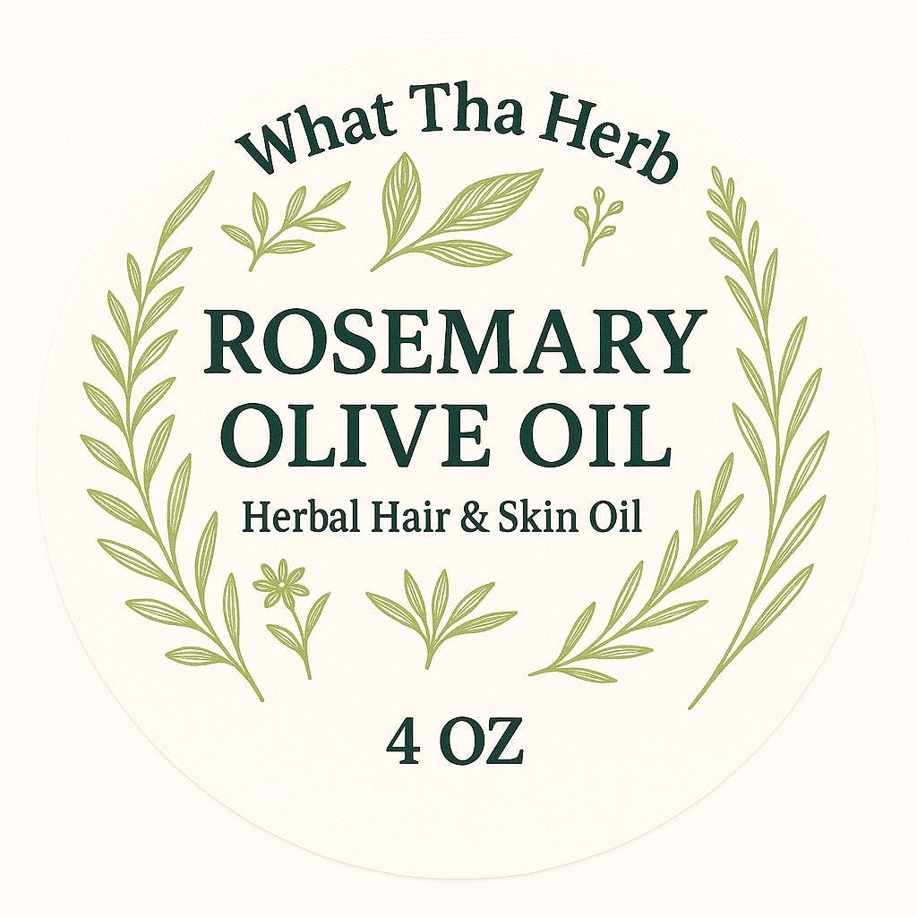 Rosemary Olive Oil | 2 oz & 4 oz Amber Dropper Bottle | What Tha Herb