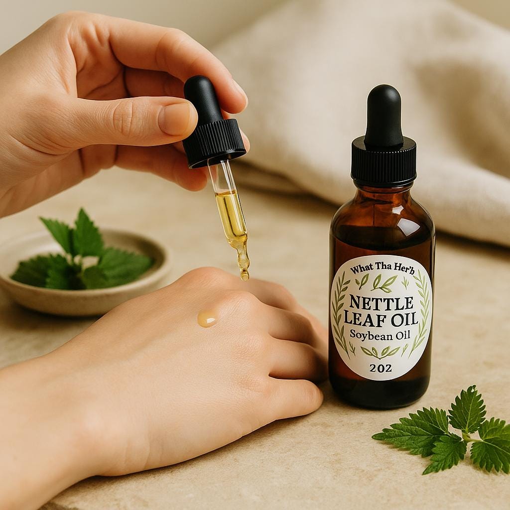 Nettle Leaf Soybean Oil | Herbal Skin & Scalp Nourishment