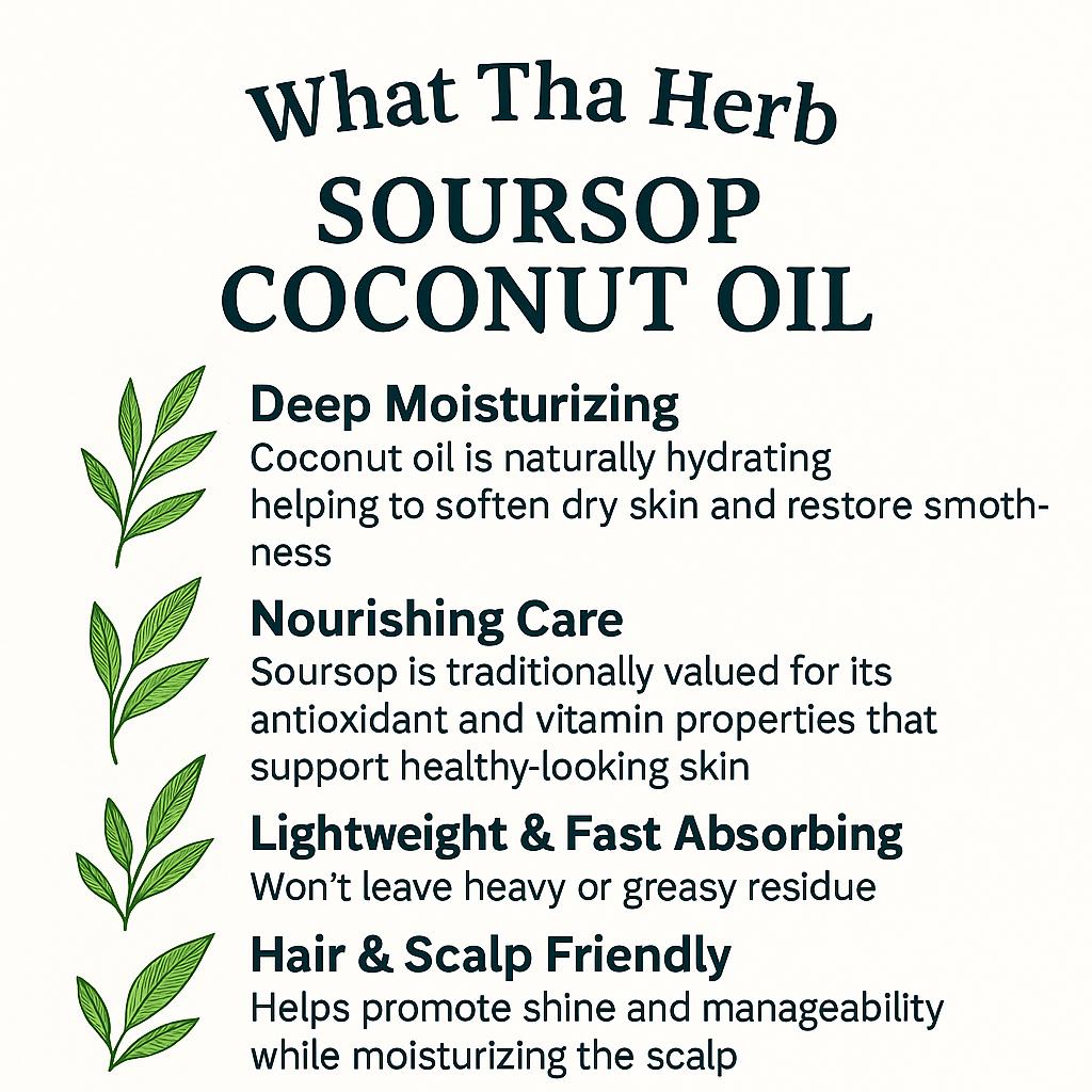 Soursop Herbal Infused Oil: Coconut, Almond, or Jojoba - 1oz, 2oz, 4oz