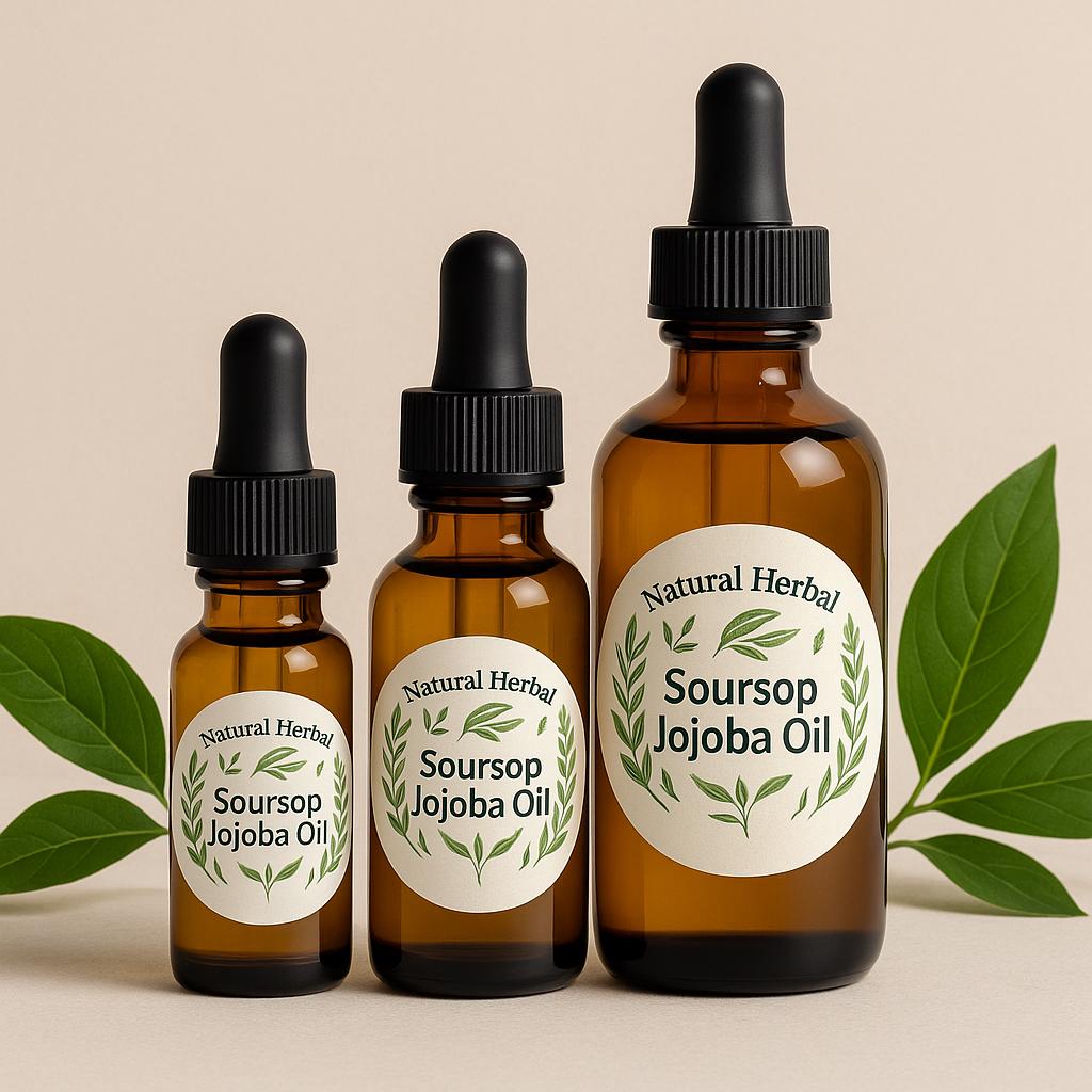 Soursop Herbal Infused Oil: Coconut, Almond, or Jojoba - 1oz, 2oz, 4oz