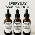 Everyday Sample Trio Herbal Tinctures | Black Seed, Turmeric & Dandelion Set