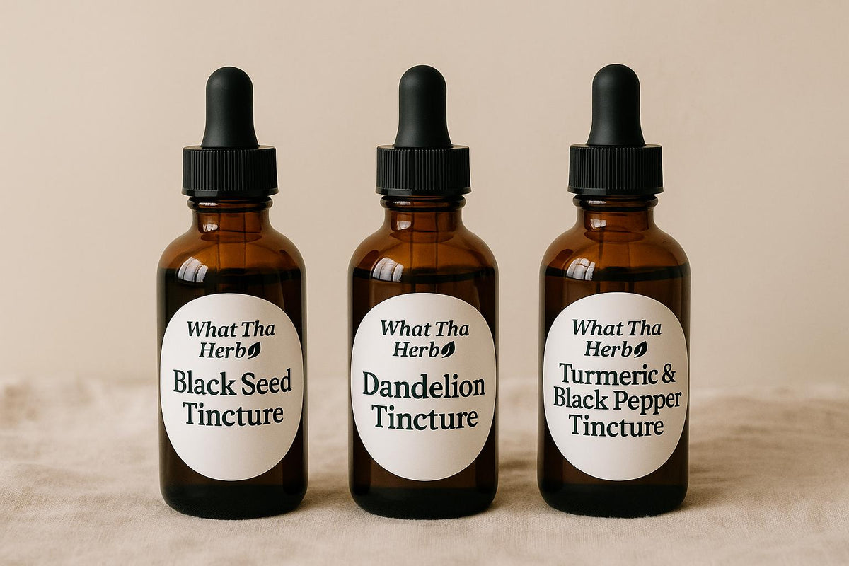 Everyday Sample Trio Herbal Tinctures | Black Seed, Turmeric & Dandelion Set