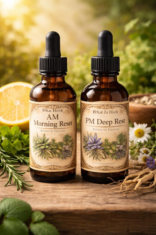 Botanical Tincture Set | AM Morning Reset & PM Deep Rest