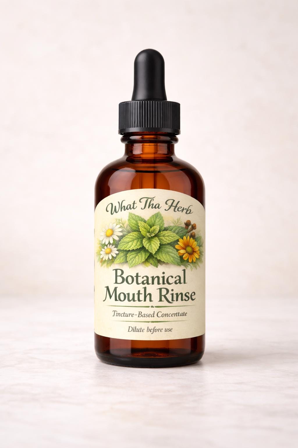 Botanical Mouth Rinse Concentrate | Mint Herbal Oral Care | Tincture-Based Rinse