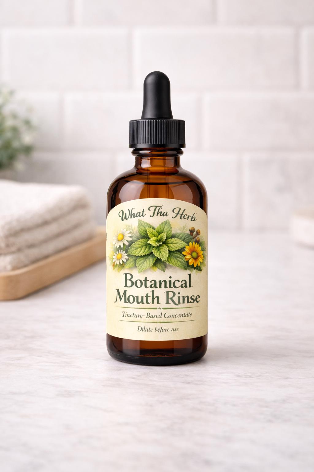 Botanical Mouth Rinse Concentrate | Mint Herbal Oral Care | Tincture-Based Rinse