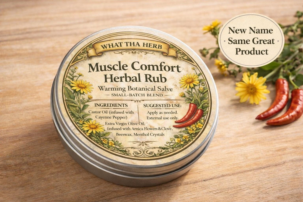 Muscle Comfort Herbal Rub | Botanical Warming Muscle Salve