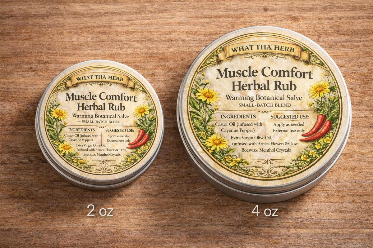 Muscle Comfort Herbal Rub | Botanical Warming Muscle Salve