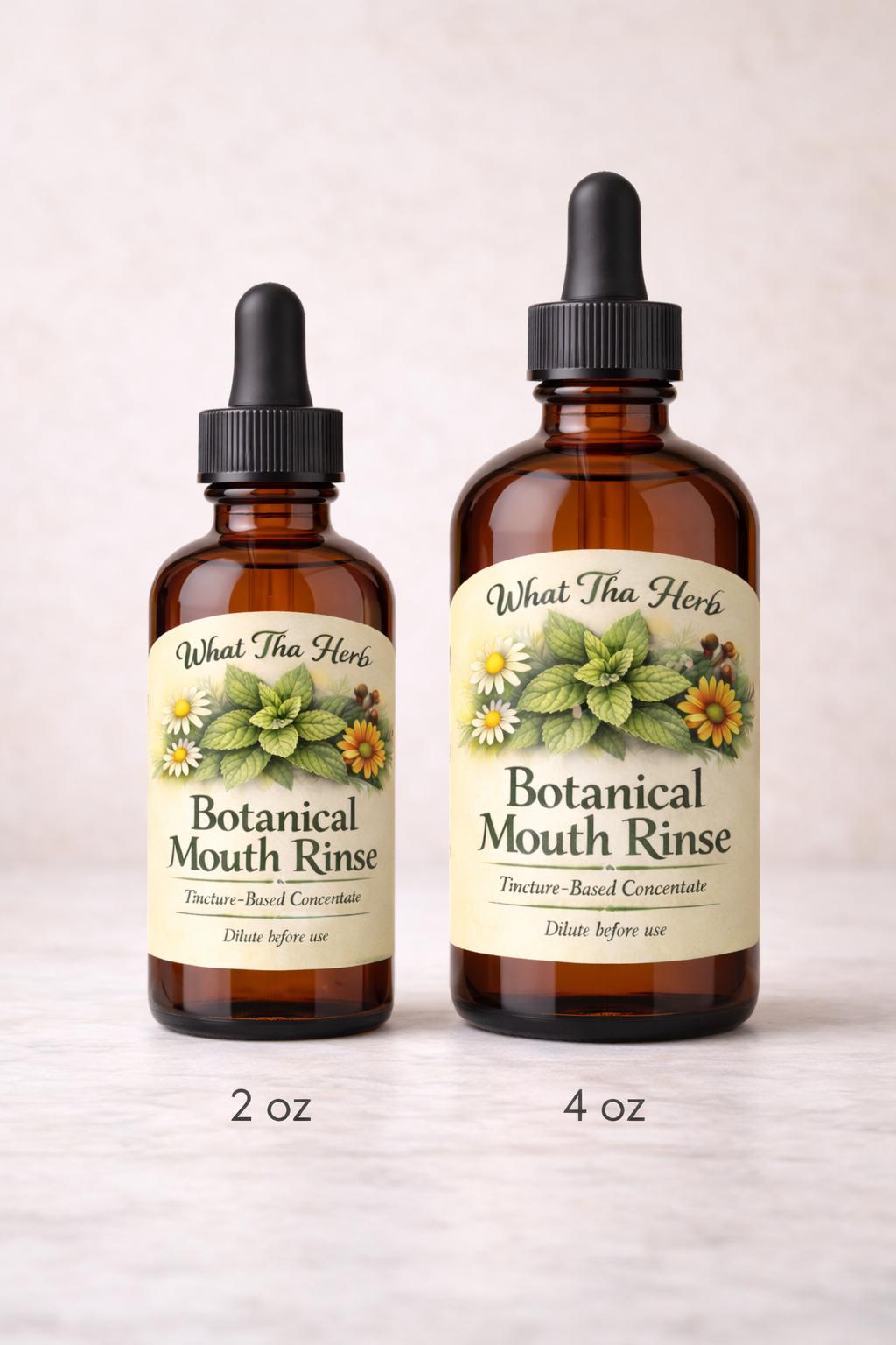 Botanical Mouth Rinse Concentrate | Mint Herbal Oral Care | Tincture-Based Rinse