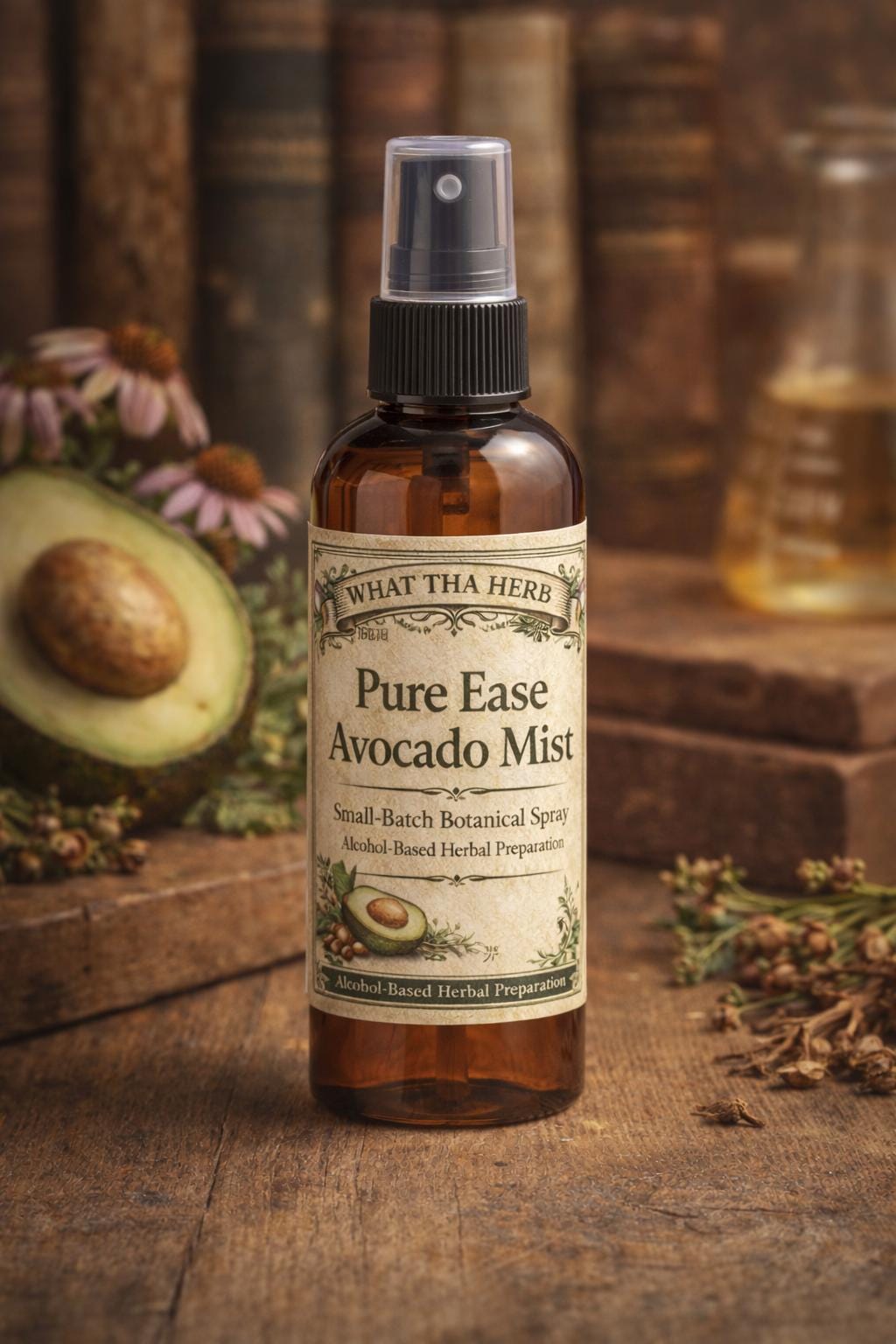 Pure Ease Avocado Mist, Botanical Body Spray, Travel Size Herbal Arnica Clove Spray
