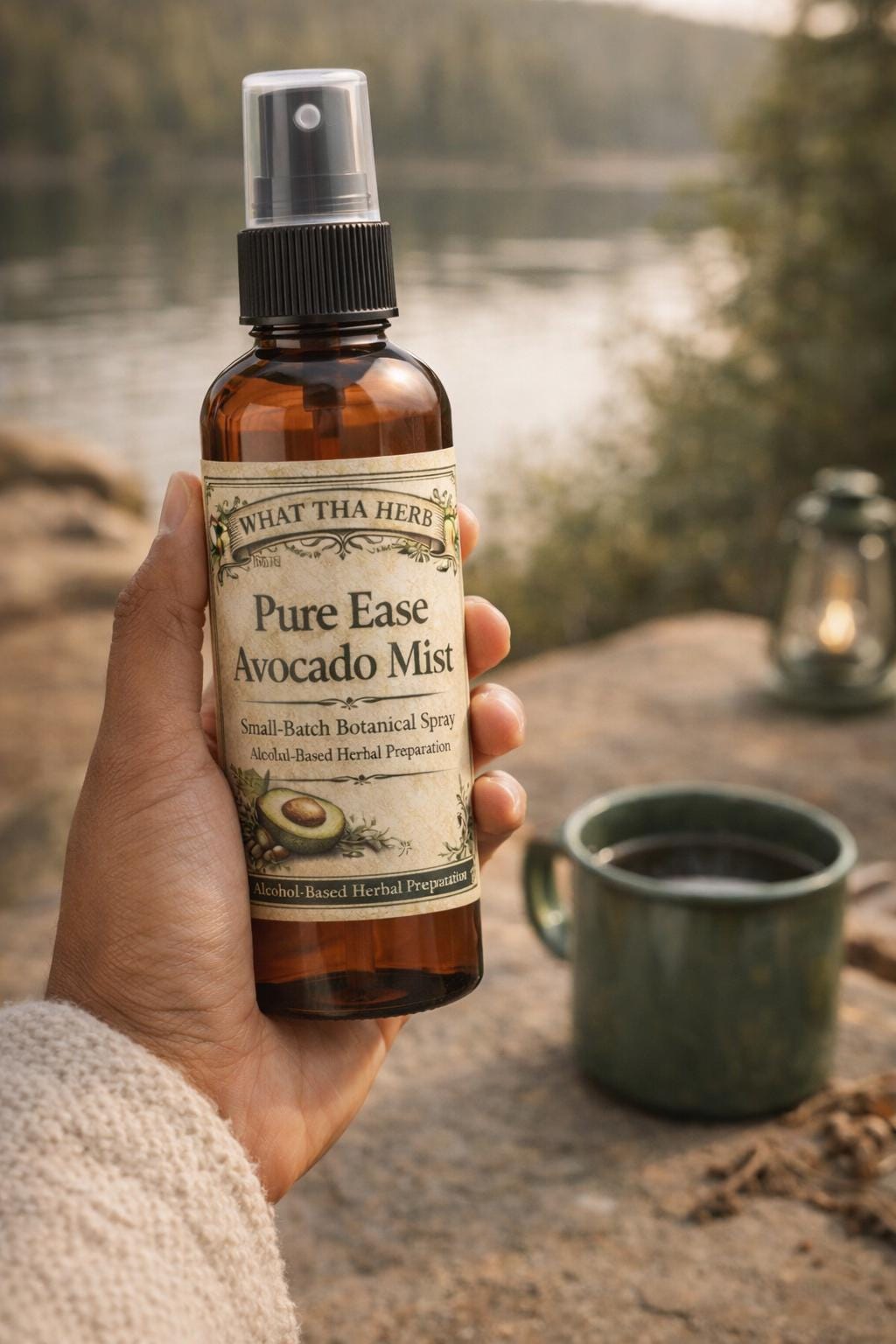 Pure Ease Avocado Mist, Botanical Body Spray, Travel Size Herbal Arnica Clove Spray