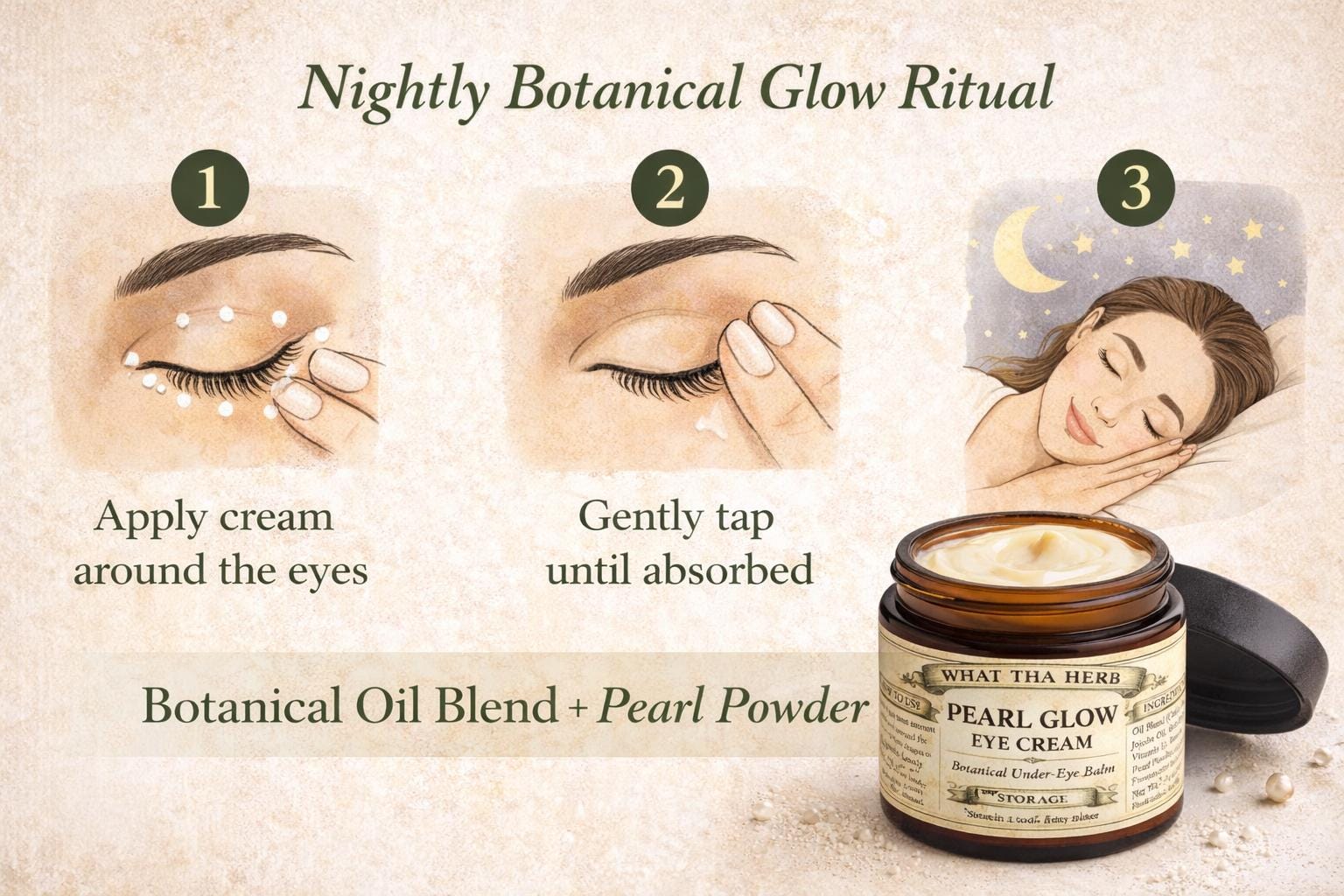 Pearl Glow Eye Cream – Natural Skincare | Frankincense Infused Under Eye Treatment