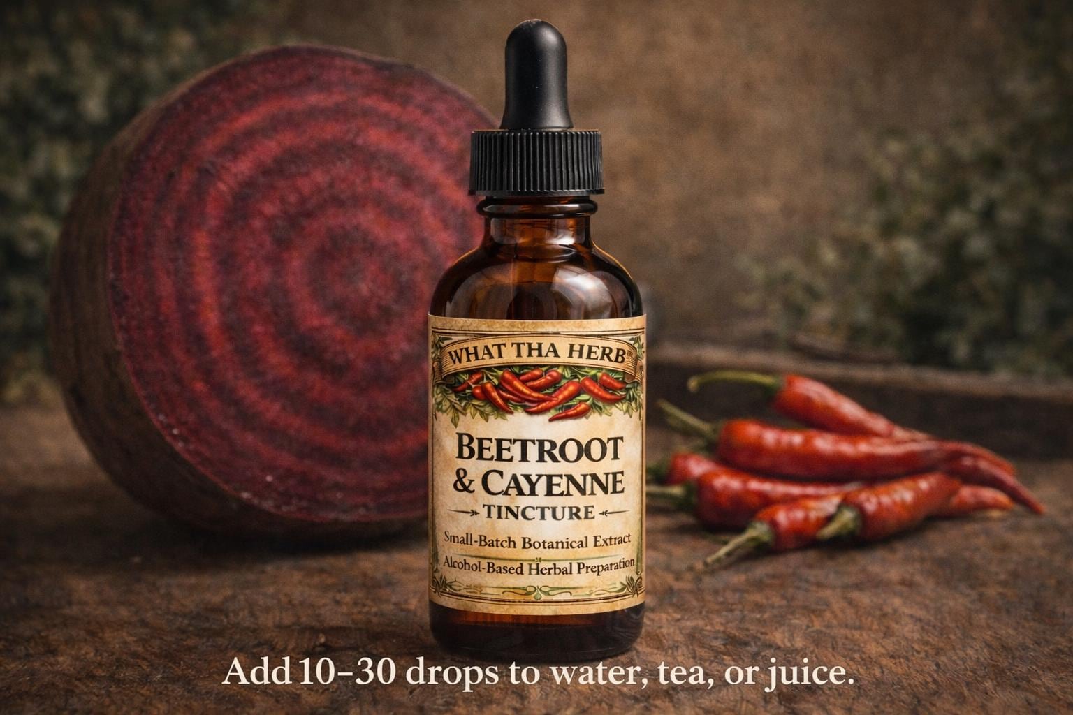 Beet Root & Cayenne Tincture | Botanical Energy Blend | 2 oz 4 oz
