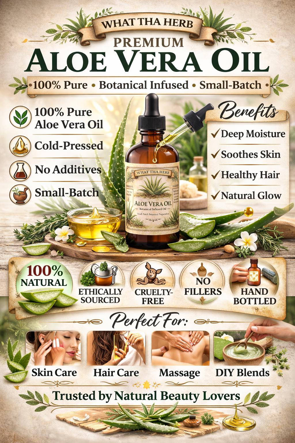 Aloe Vera Oil | Lightweight Botanical Oil for Skin & Hair