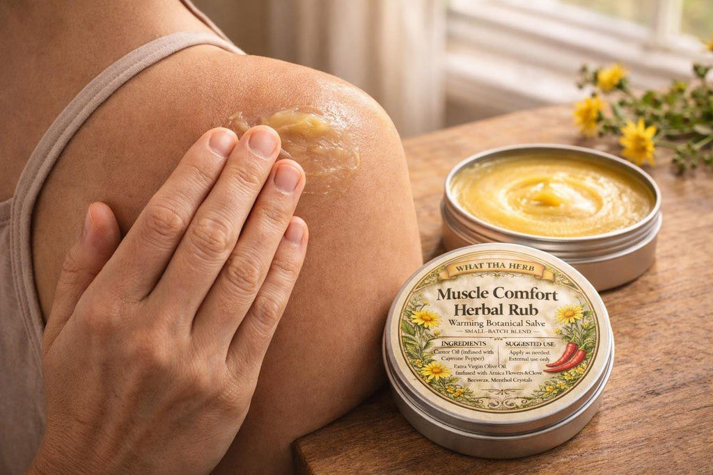 Muscle Comfort Herbal Rub | Botanical Warming Muscle Salve
