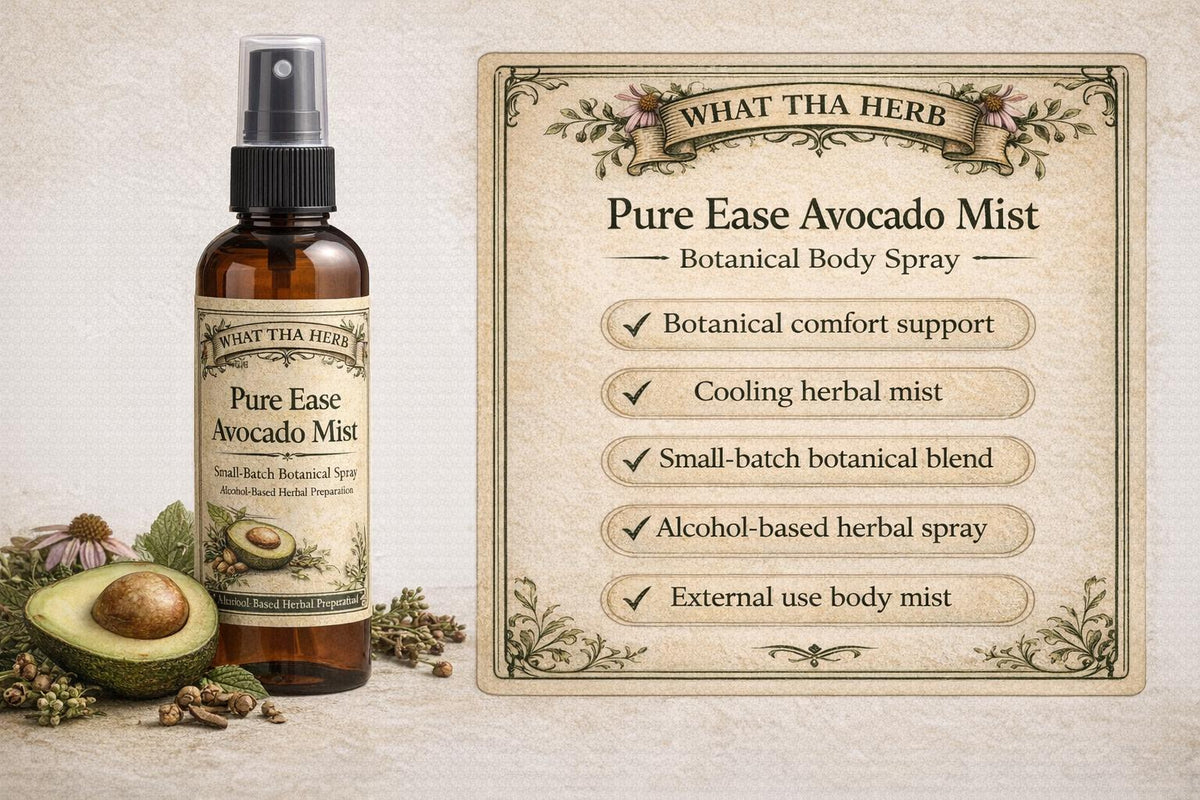 Pure Ease Avocado Mist, Botanical Body Spray, Travel Size Herbal Arnica Clove Spray