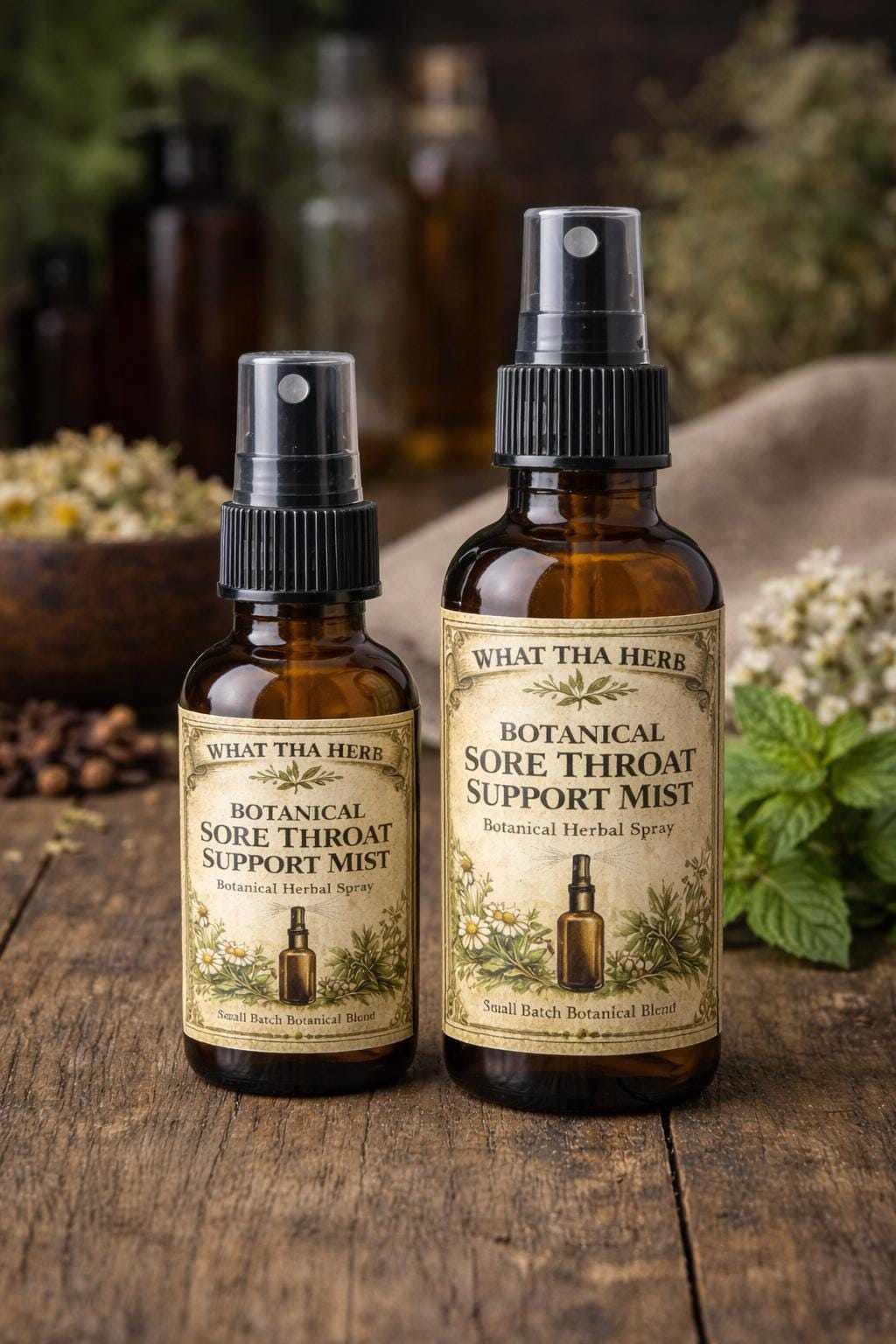 Botanical Sore Throat Support Mist | Herbal Plant Spray