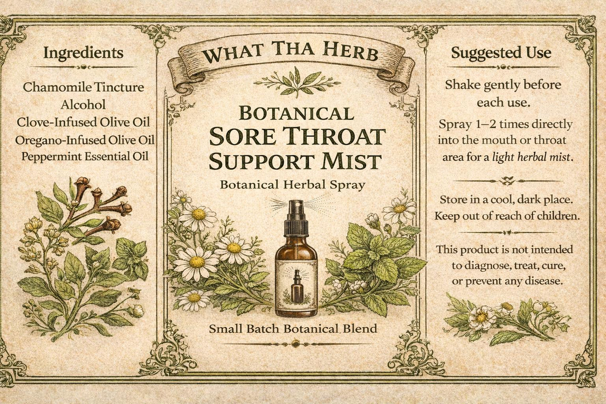 Botanical Sore Throat Support Mist | Herbal Plant Spray