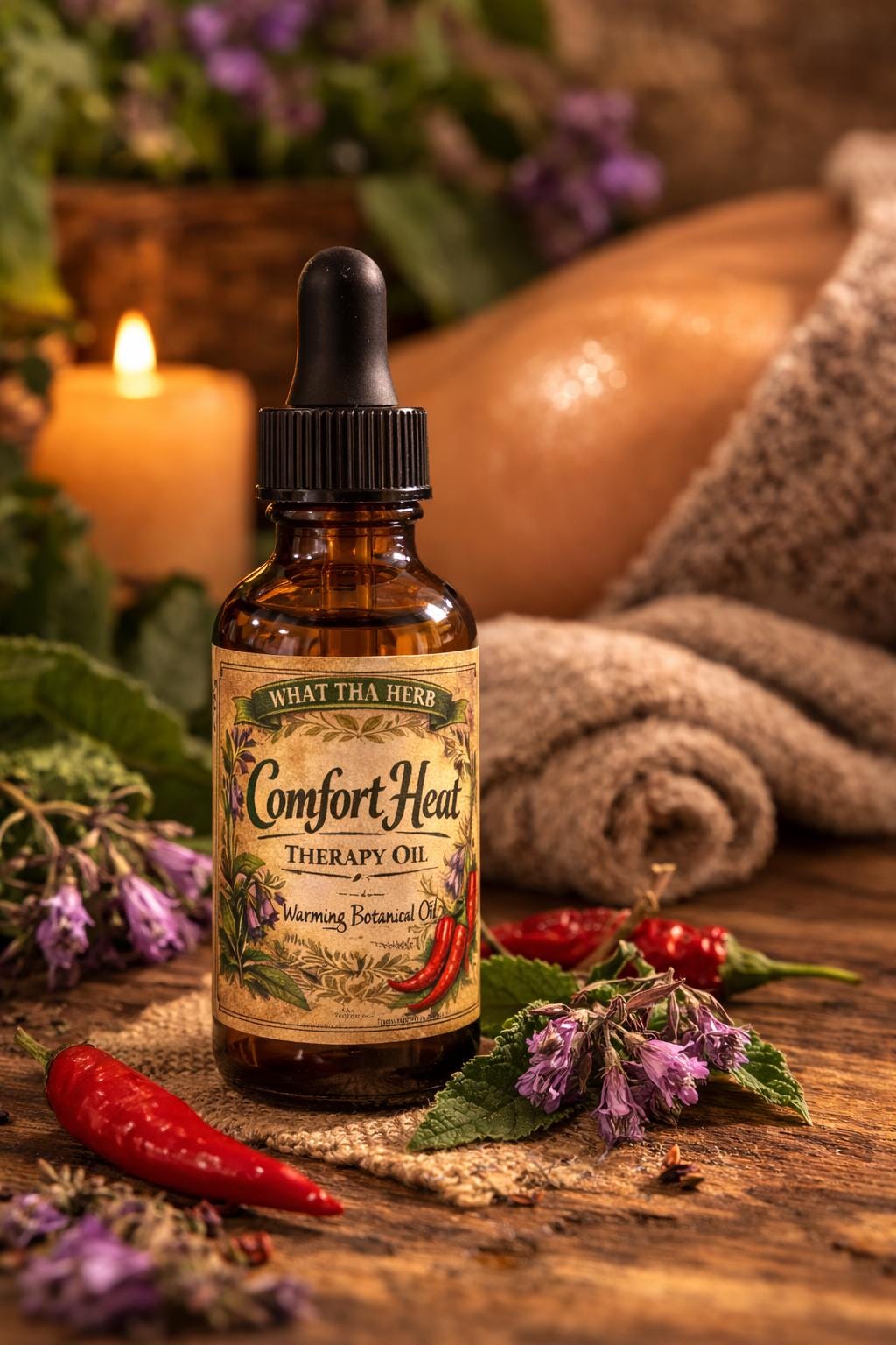 Comfort Heat Therapy Oil | Botanical Heat Massage Blend