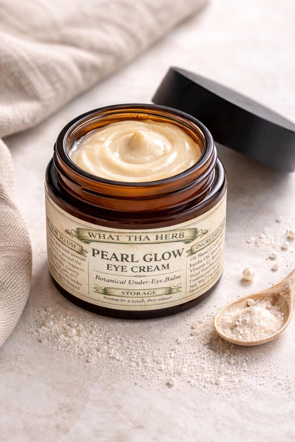Pearl Glow Eye Cream – Natural Skincare | Frankincense Infused Under Eye Treatment