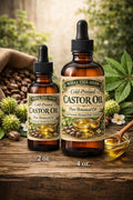 Cold-Pressed/Hexane Free Castor Oil | Pure Botanical Beauty Oil for Hair, Skin