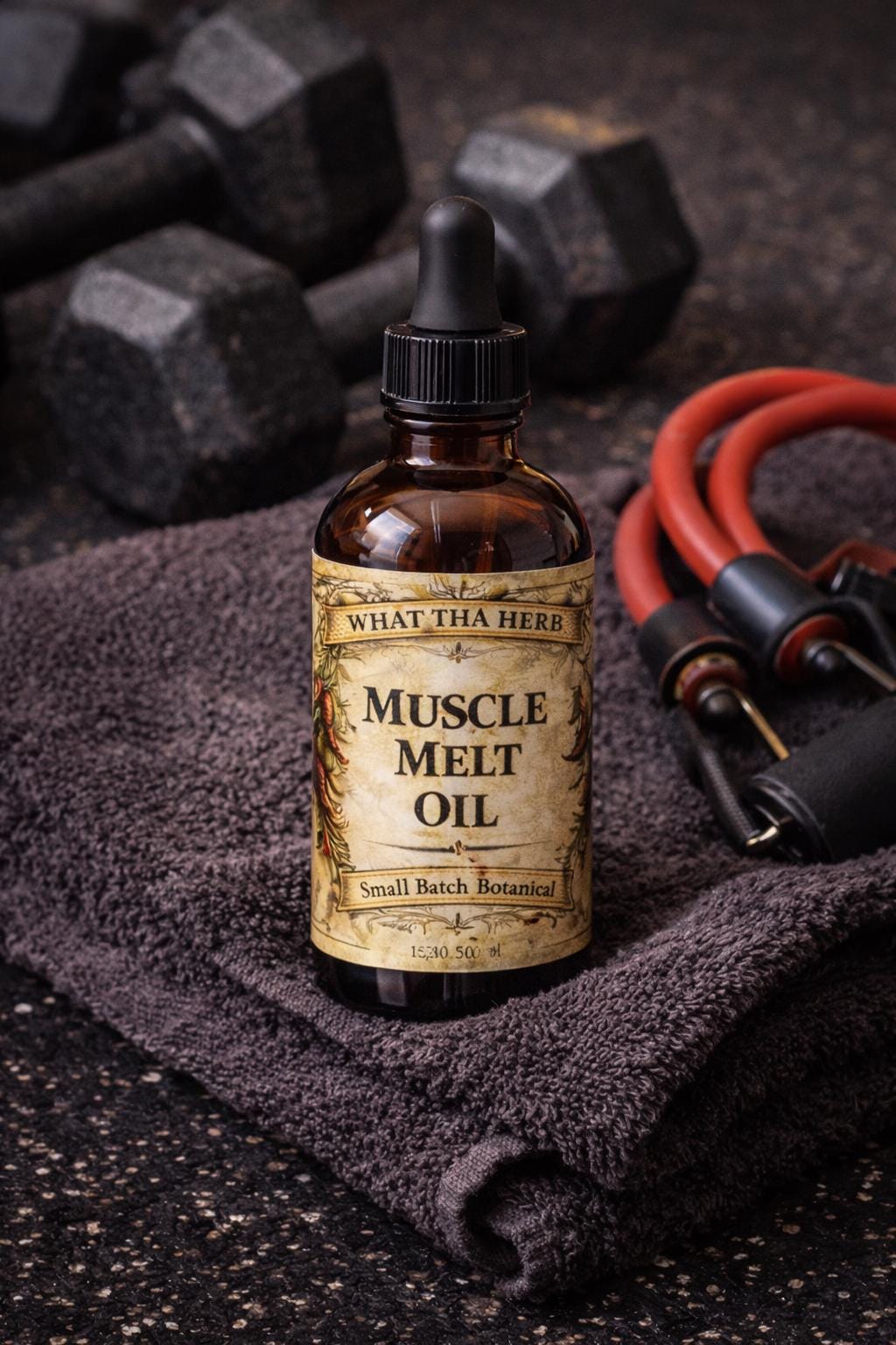 Muscle Melt Oil | Warming Cayenne Botanical Massage Oil | Post Workout Herbal Body Care