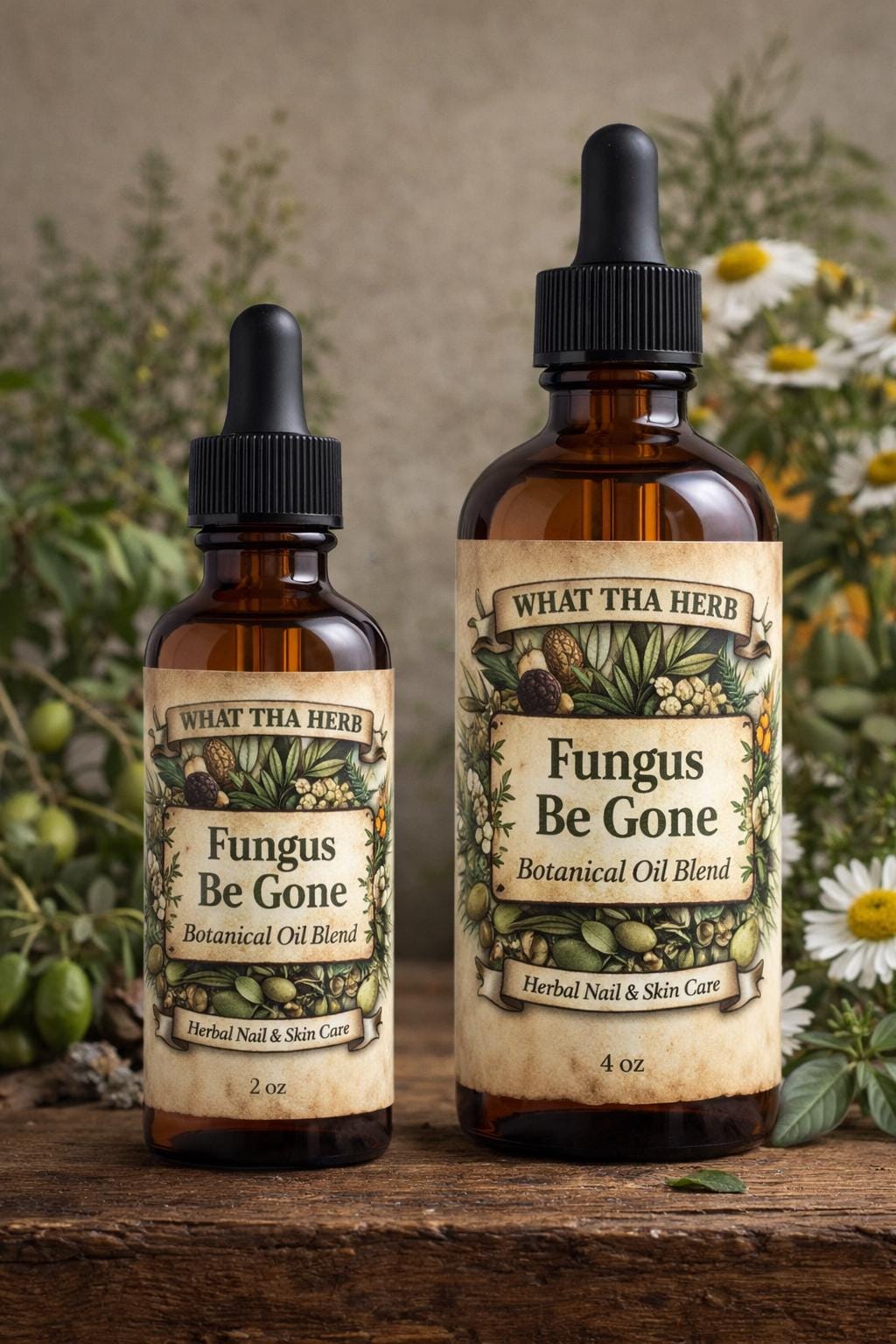 Fungus Be Gone Botanical Oil | Optional Tea Tree | Nail & Foot Care