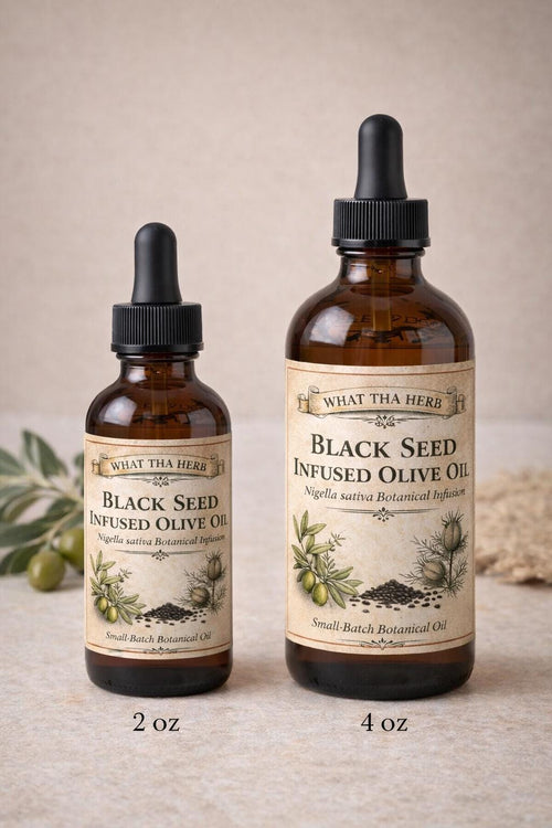 Black Seed Infused Olive Oil | Nigella Sativa Botanical Skin Hair Oil