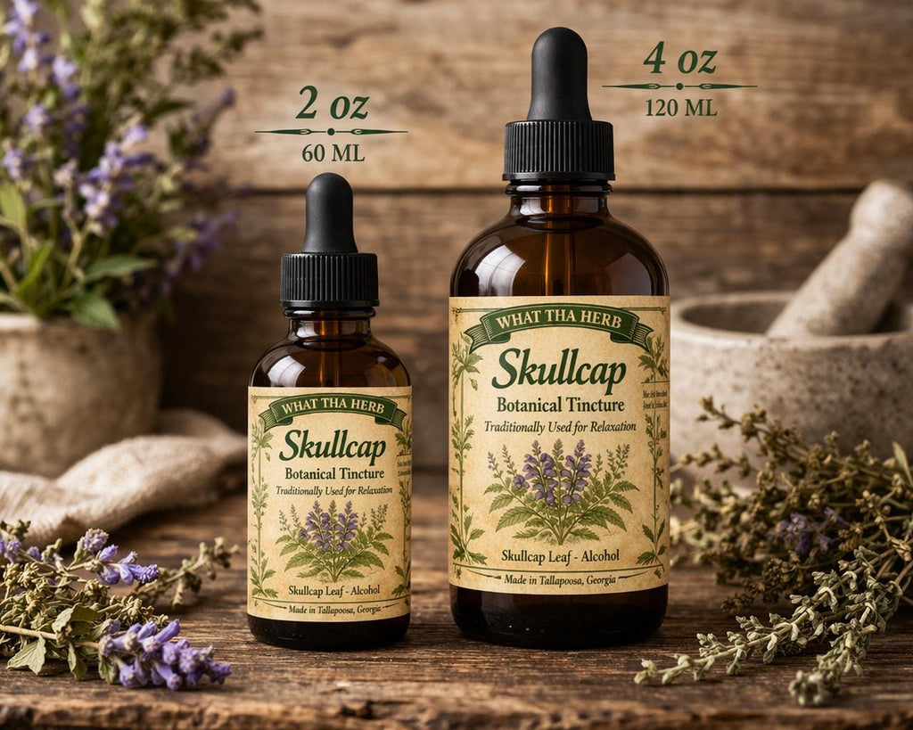 Skullcap Tincture, Herbal Relaxation Blend, Evening Botanical Extract, Alcohol-Based Herbal Drops, Calm Routine Support