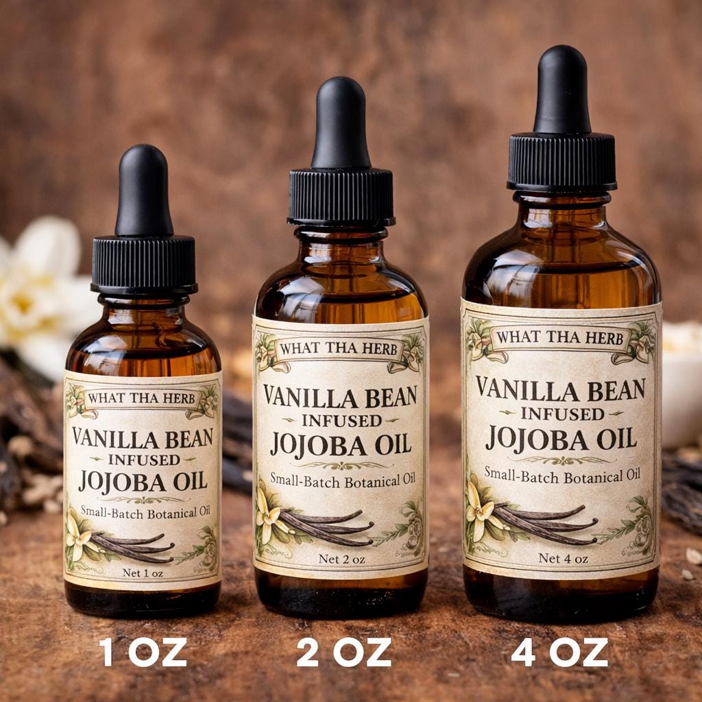 Vanilla Bean Infused Jojoba Oil | Natural Body and Hair Hydration