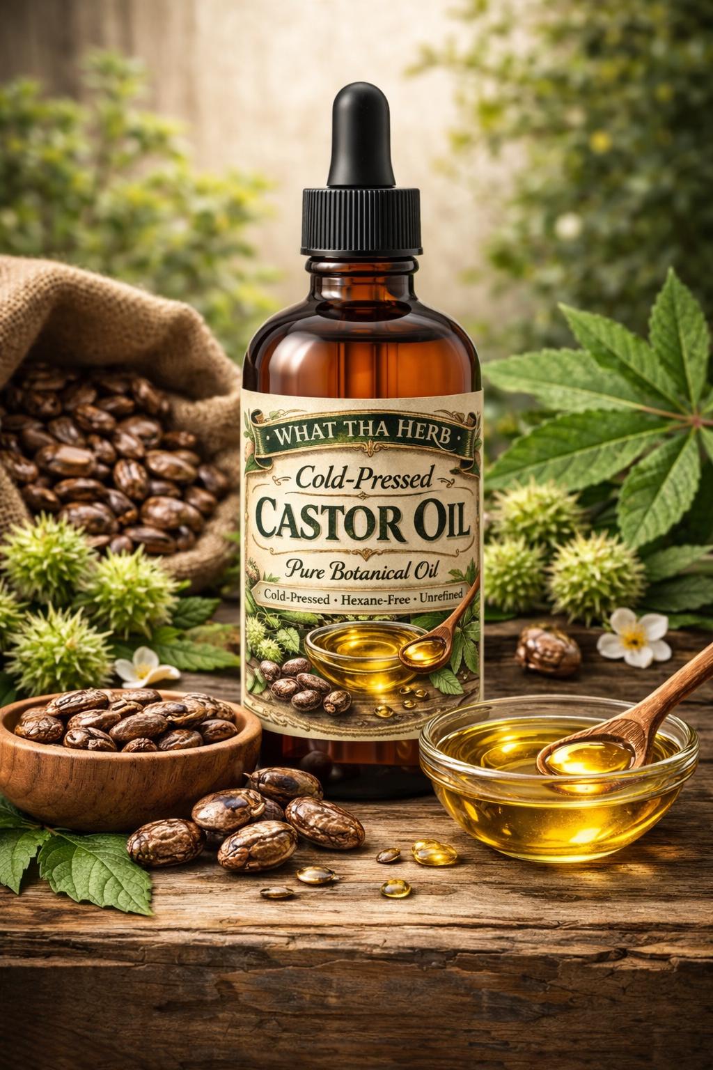 Cold-Pressed/Hexane Free Castor Oil | Pure Botanical Beauty Oil for Hair, Skin