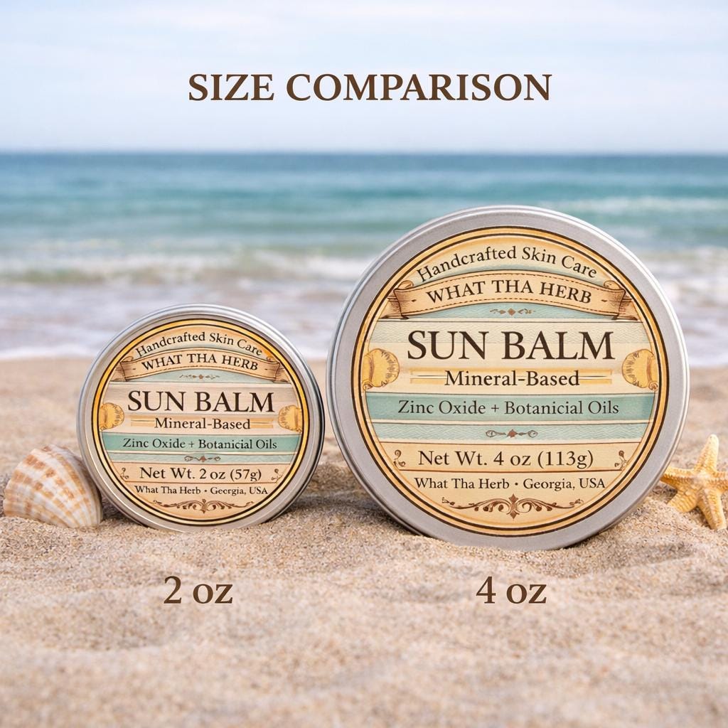 Mineral Sun Balm | Zinc Oxide, Tallow, Botanical Oils | Handcrafted Beach Skincare