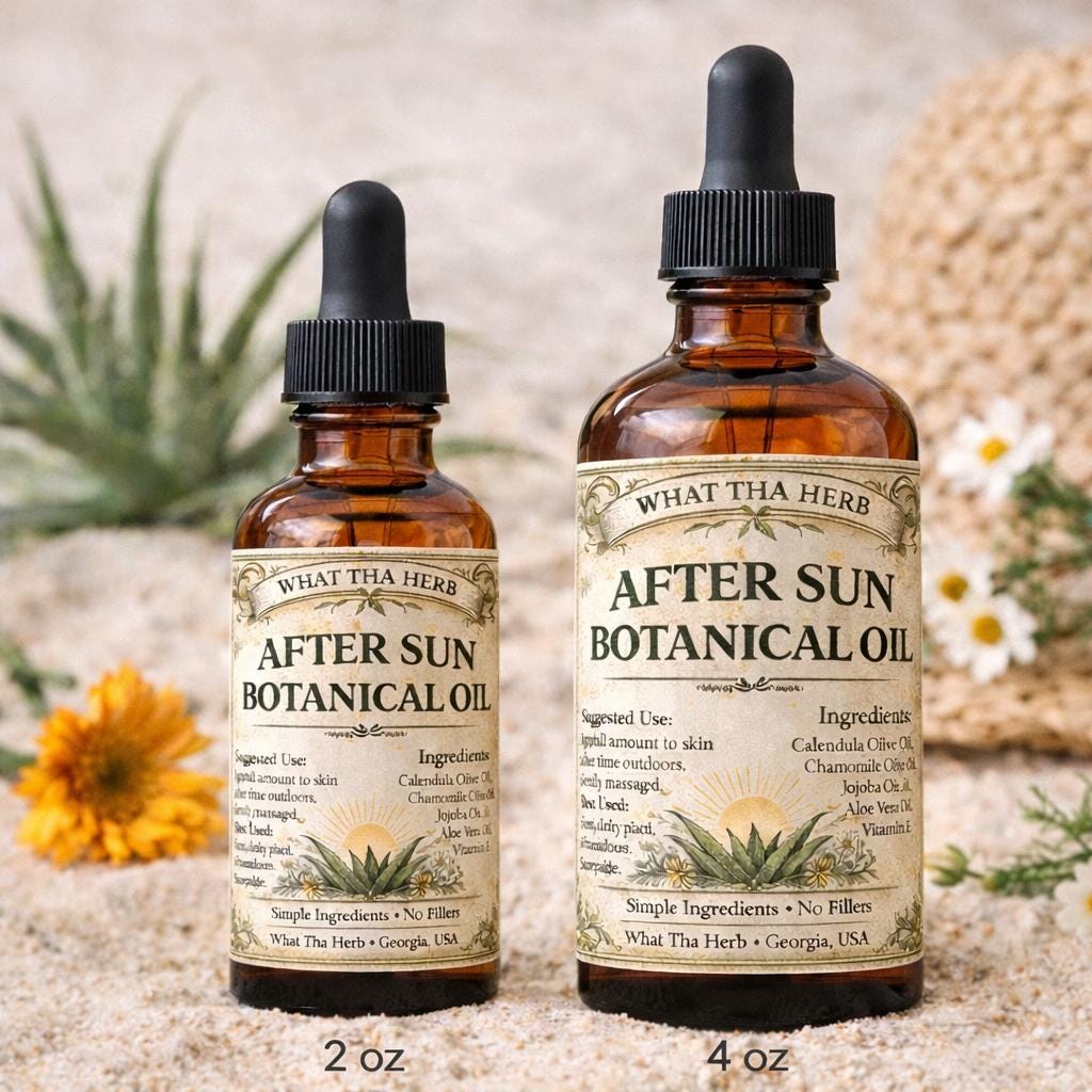 After Sun Botanical Oil | Lightweight Skin Oil with Calendula and Chamomile