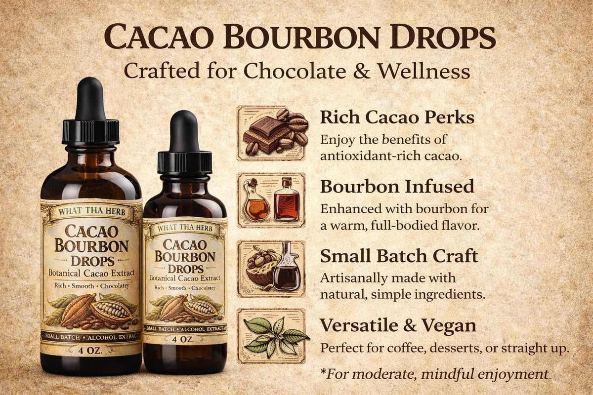Cacao Bourbon Drops | Small Batch Chocolate Botanical Extract