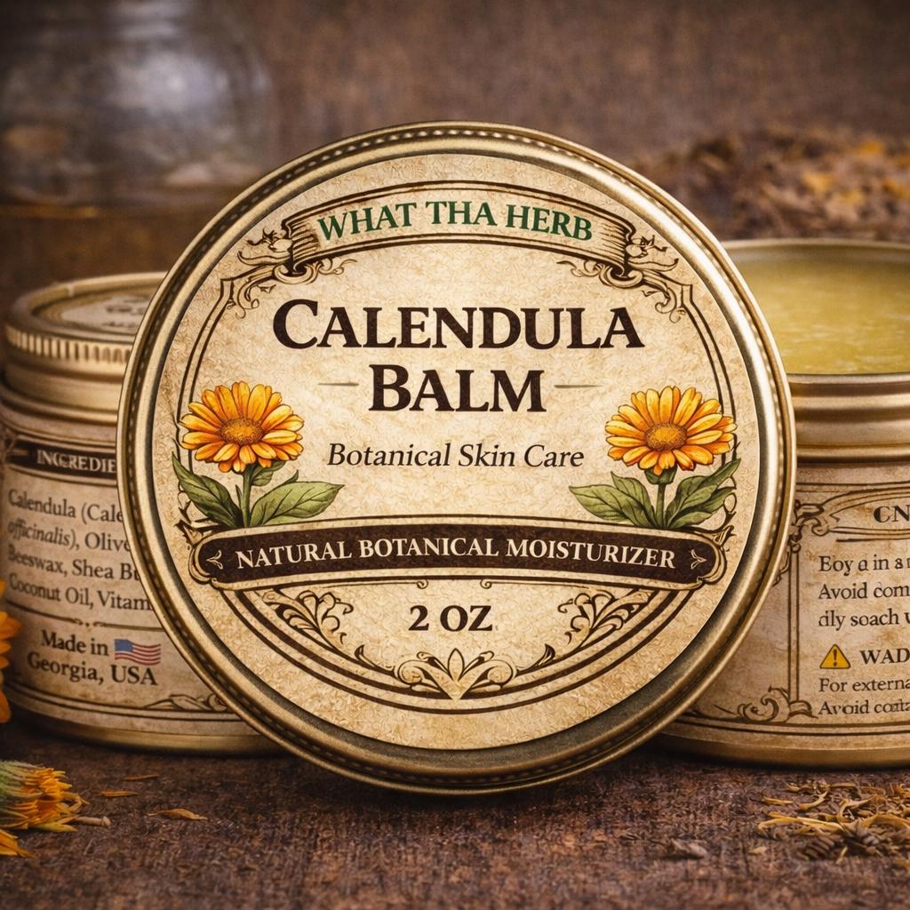 Calendula Balm | Botanical Skin Care Moisturizer | Handcrafted Herbal Balm (2 oz)