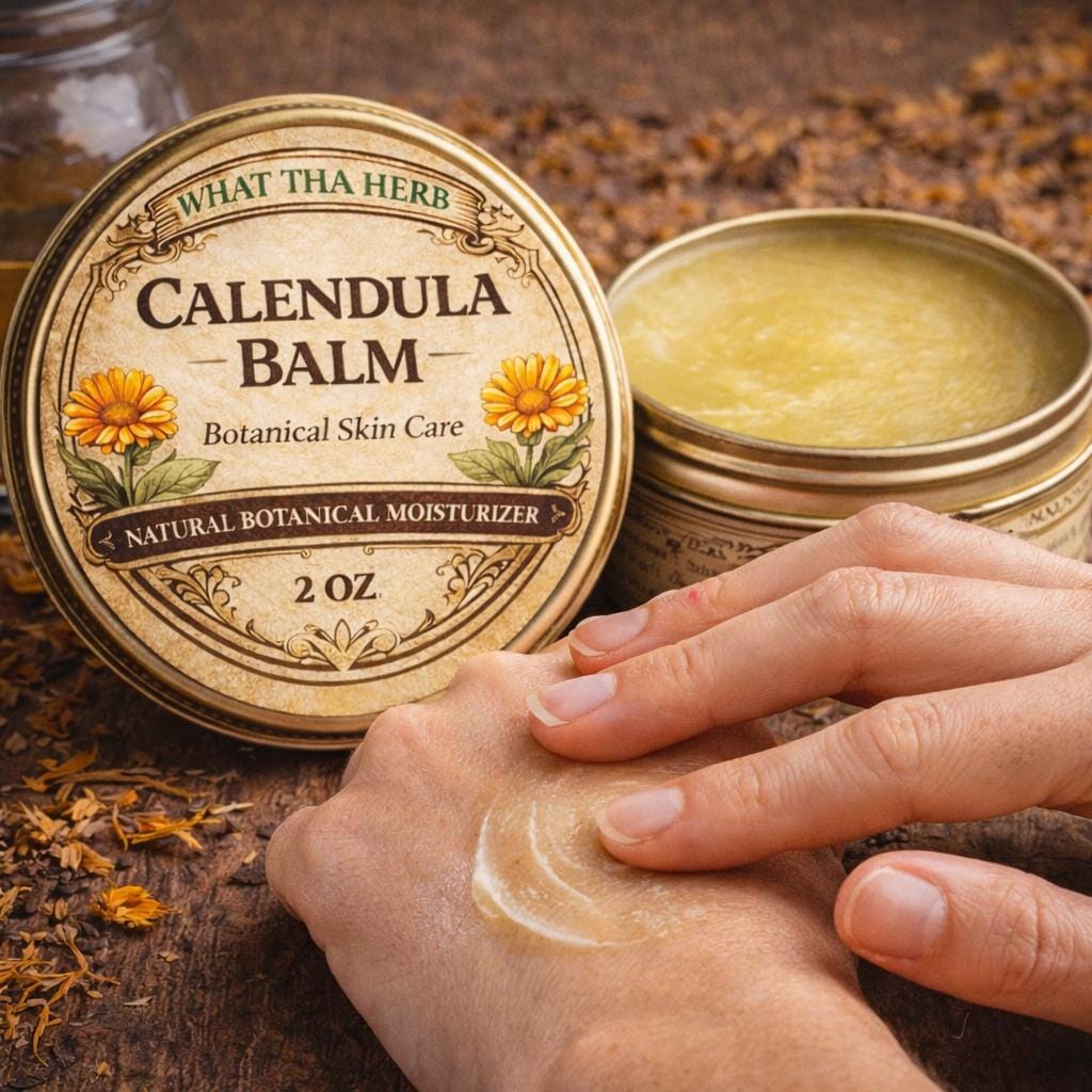 Calendula Balm | Botanical Skin Care Moisturizer | Handcrafted Herbal Balm (2 oz)