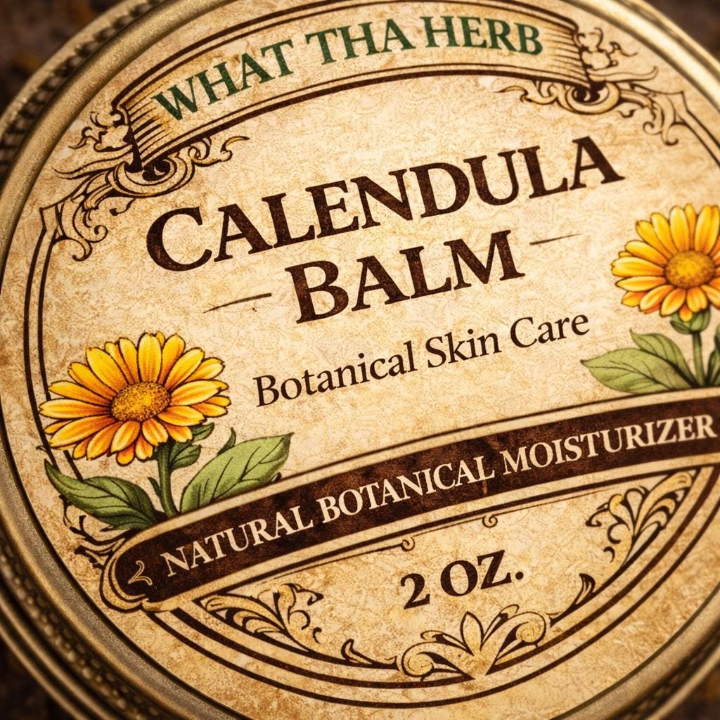 Calendula Balm | Botanical Skin Care Moisturizer | Handcrafted Herbal Balm (2 oz)