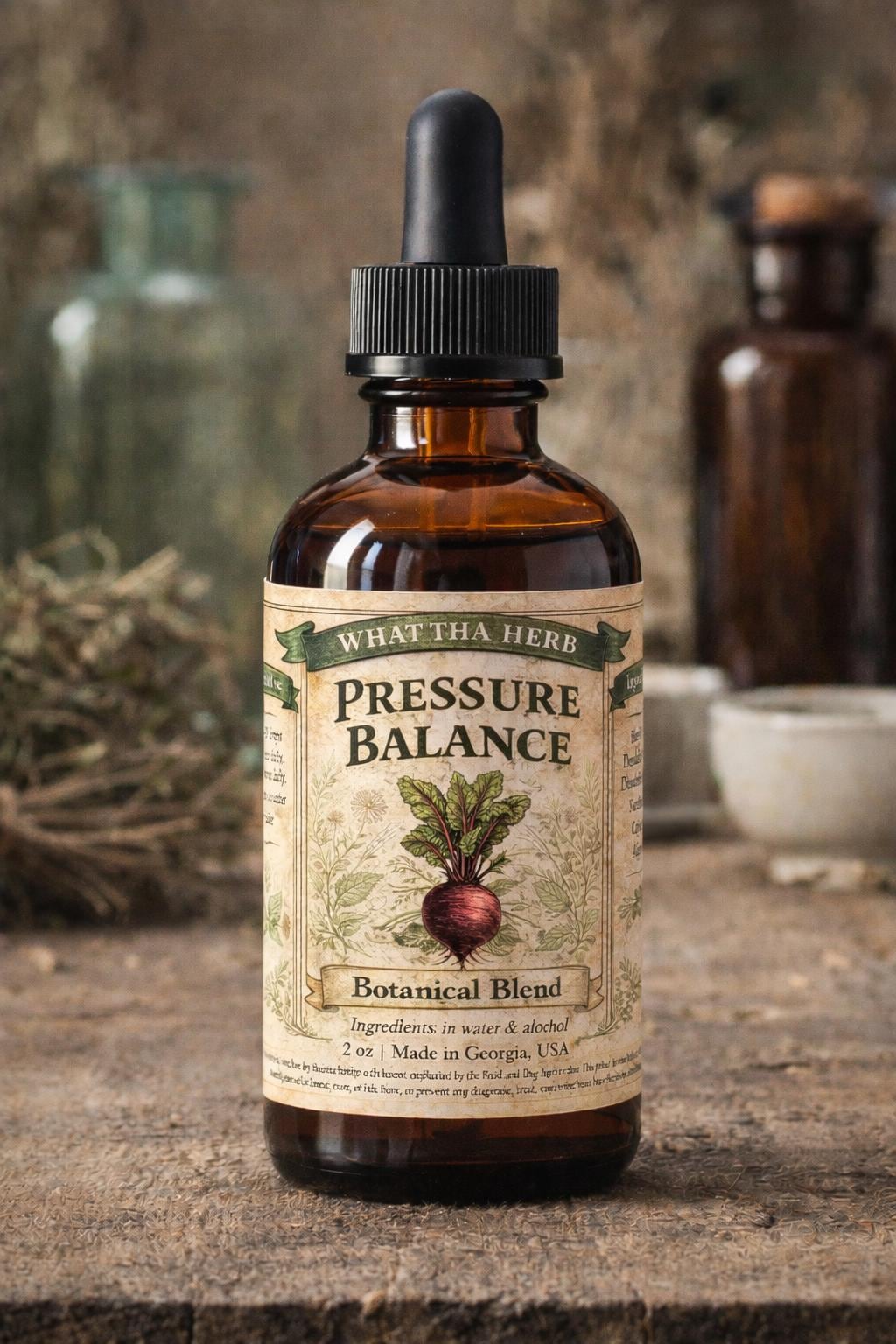 Pressure Balance Botanical Tincture, Beet Root Dandelion Nettle Cayenne Liquid Extract