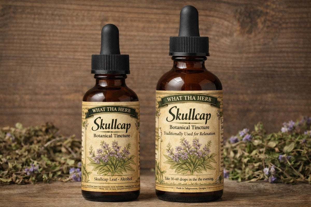 Skullcap Tincture, Herbal Relaxation Blend, Evening Botanical Extract, Alcohol-Based Herbal Drops, Calm Routine Support