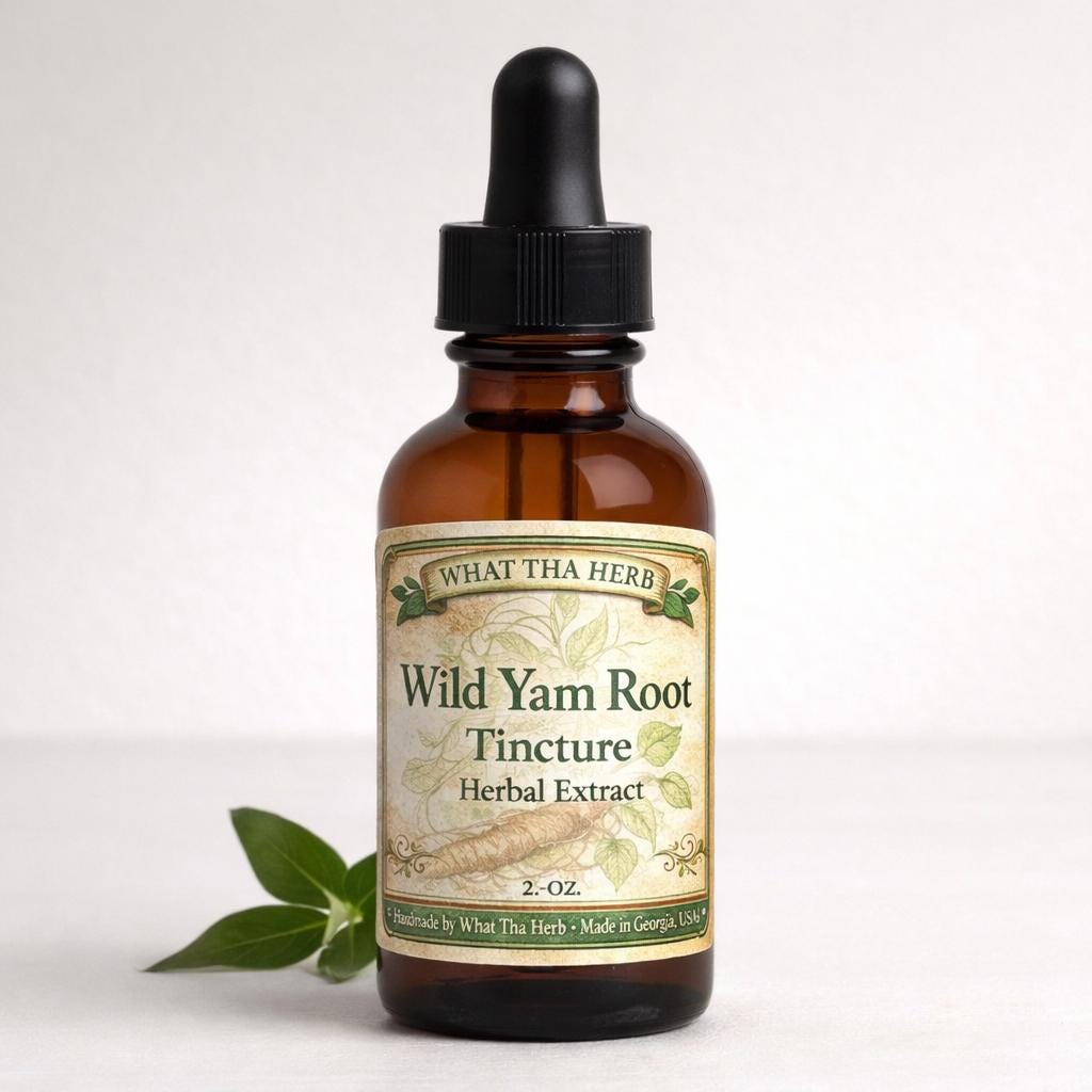 Wild Yam Root Tincture, Dioscorea Villosa Herbal Extract, Alcohol Botanical, Traditional Preparation