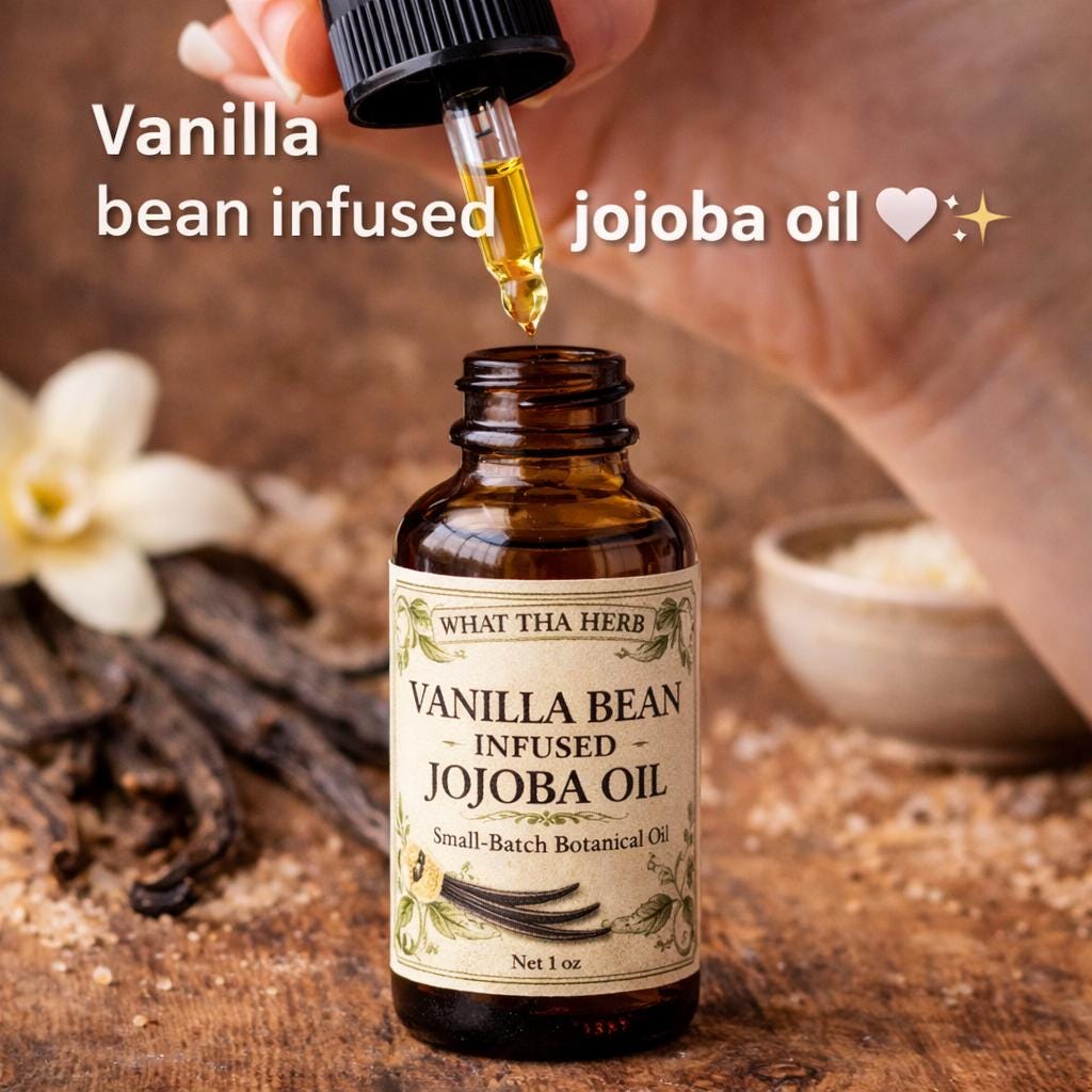 Vanilla Bean Infused Jojoba Oil | Natural Body and Hair Hydration