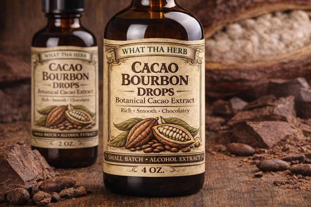 Cacao Bourbon Drops | Small Batch Chocolate Botanical Extract