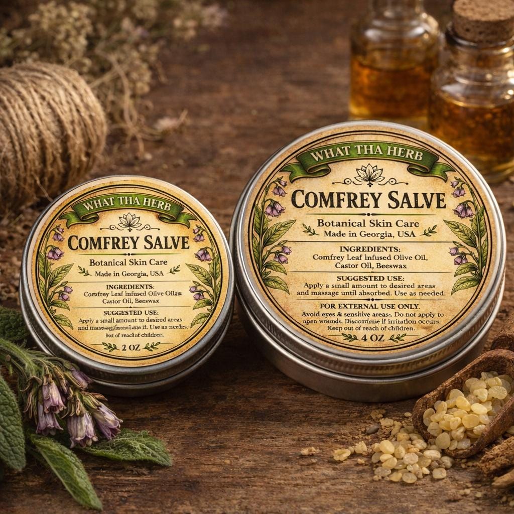 Comfrey Salve – Herbal Healing Balm | Natural Skin Care Ointment