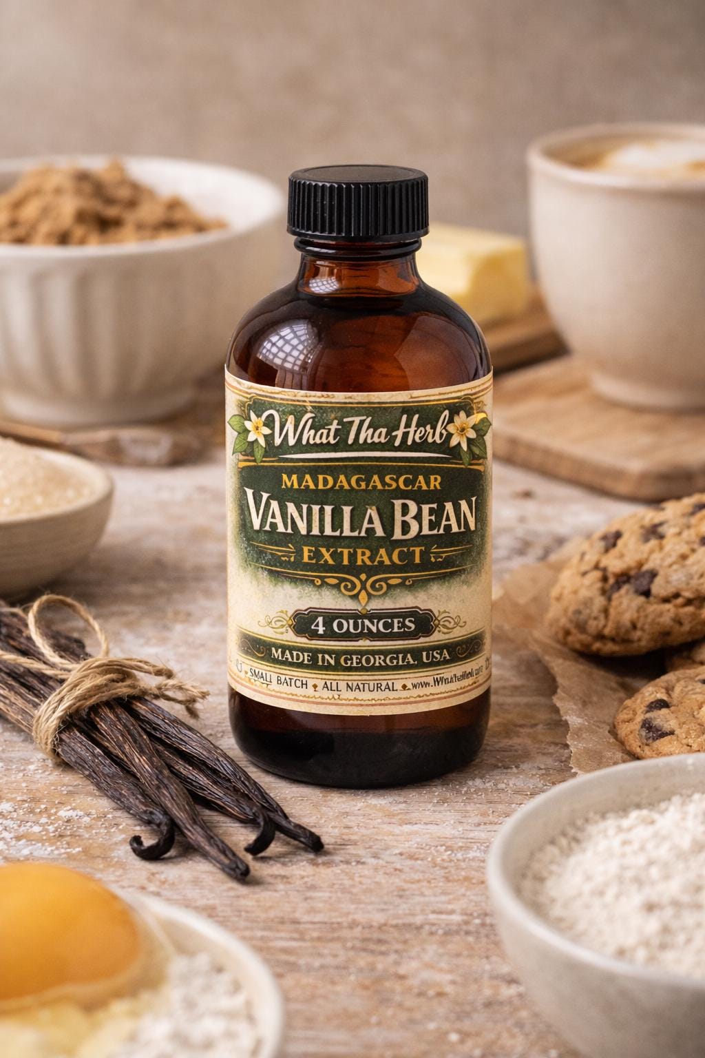 Madagascar Vanilla Bean Extract, Pure Vanilla, 4 oz