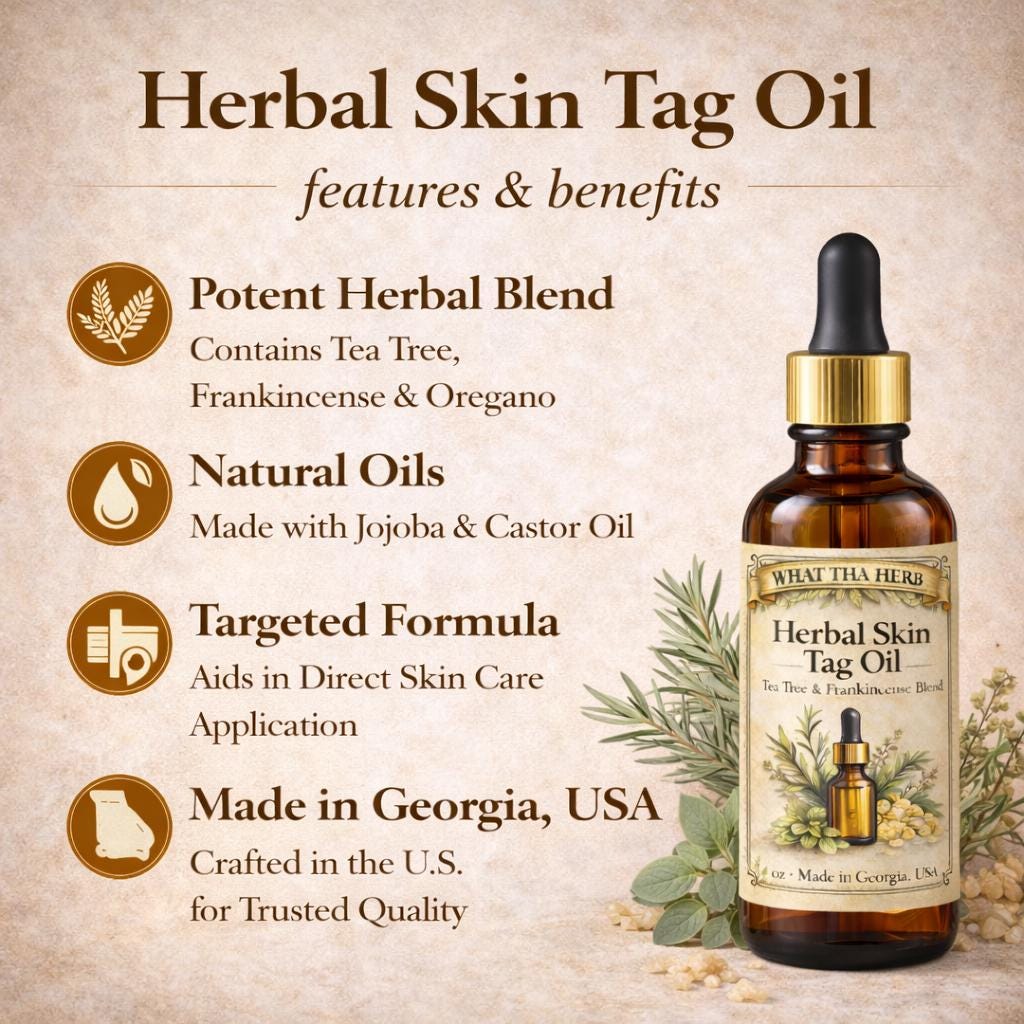 Herbal Skin Tag Oil | Tea Tree & Frankincense Blend