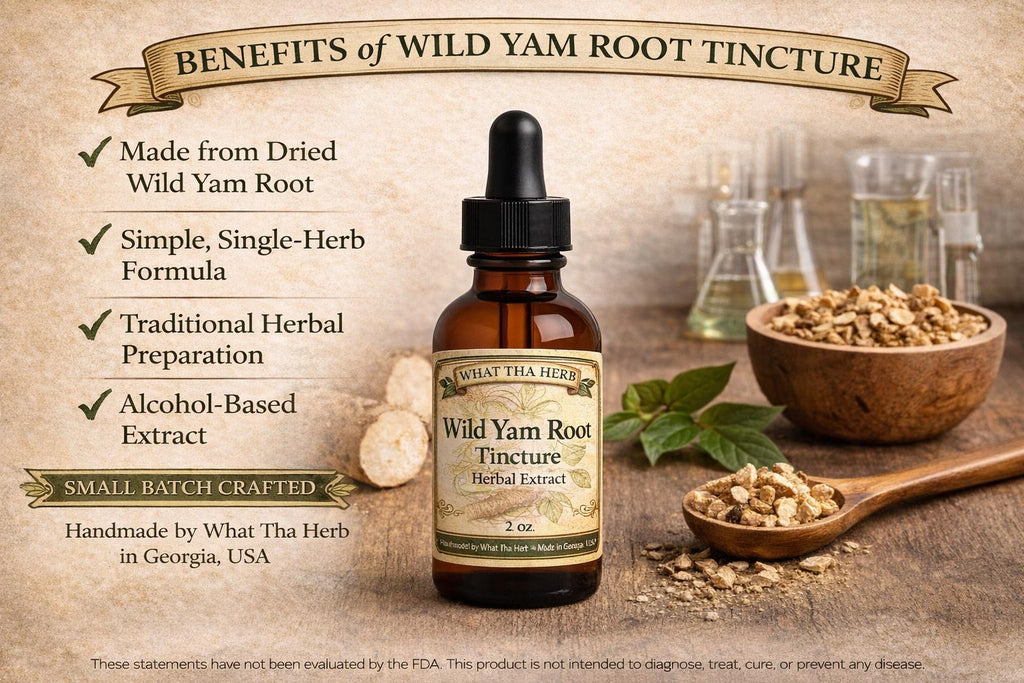 Wild Yam Root Tincture, Dioscorea Villosa Herbal Extract, Alcohol Botanical, Traditional Preparation