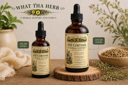 AM PM Cortisol Herbal Tincture Set | Morning Energy & Evening Calm | Daily Balance Routine