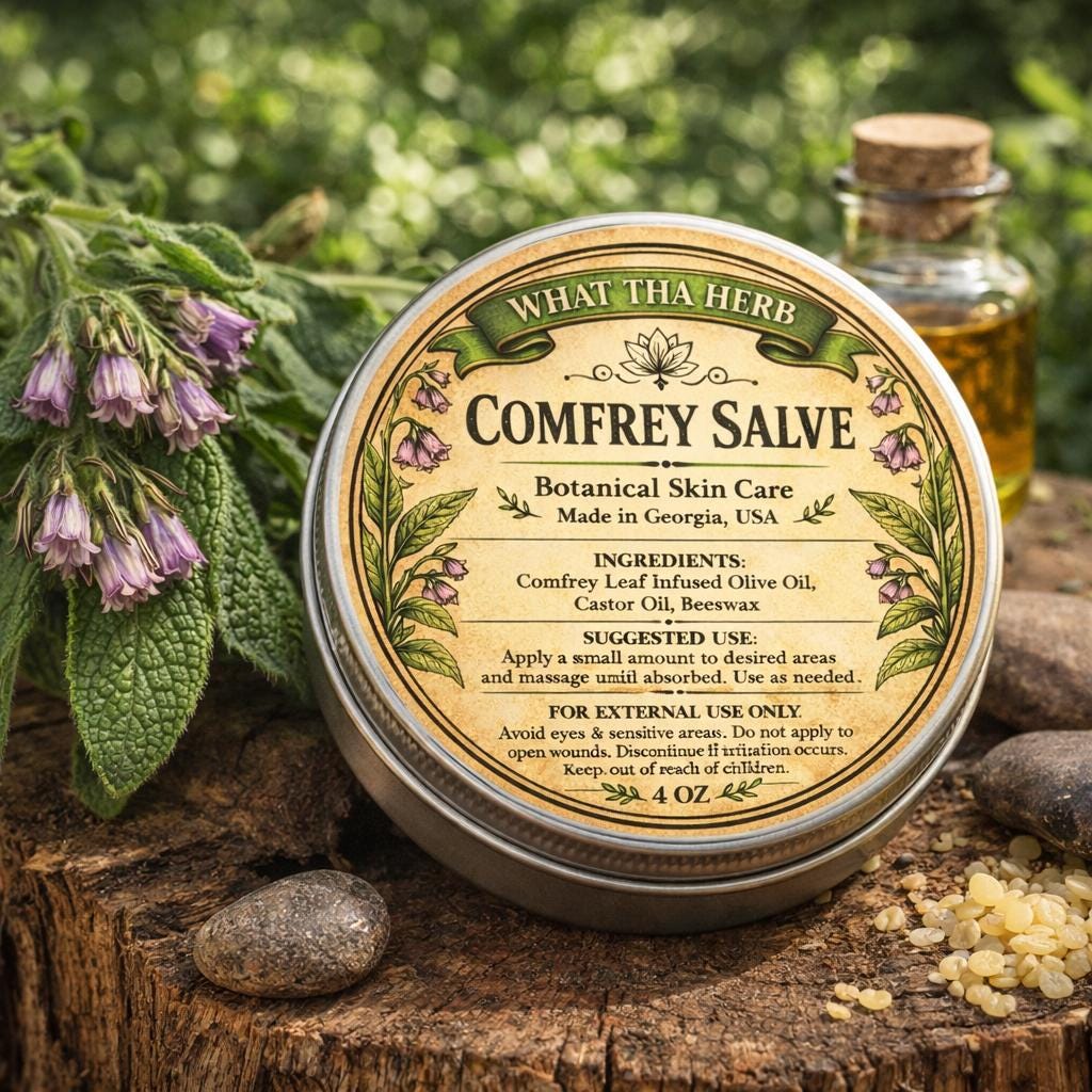 Comfrey Salve – Herbal Healing Balm | Natural Skin Care Ointment