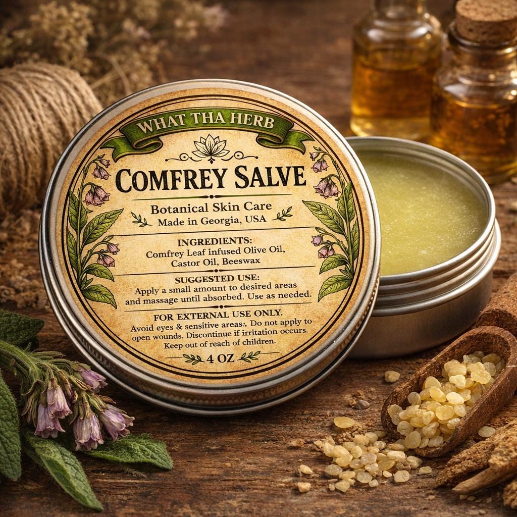 Comfrey Salve – Herbal Healing Balm | Natural Skin Care Ointment