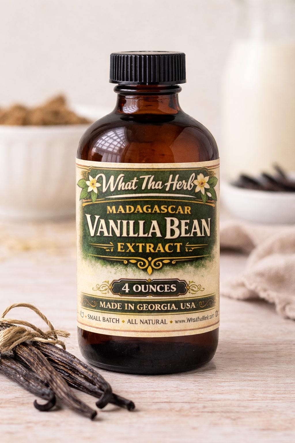 Madagascar Vanilla Bean Extract, Pure Vanilla, 4 oz